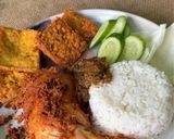 Gambar langkah 9 resipi Nasi Ayam Penyet.