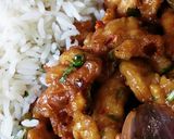 A picture of step 2 of Orange Panda Chicken#theme challenge.