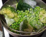 Foto del paso 2 de la receta: Espaguetis con brócoli, espinacas y guisantes