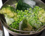 Foto del paso 2 de la receta: Espaguetis con brócoli, espinacas y guisantes