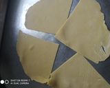 A picture of step 4 of Gujjus Triangle Fafda.