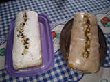 Budín de frutas y budín de chocolate y nuez