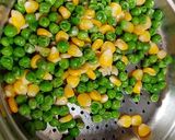 A picture of step 1 of Three Color Corn Matar Chaat.