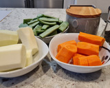 Foto del paso 1 de la receta: Puré de judías verdes, calabacín y zanahorias sin na de na