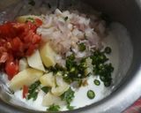 A picture of step 5 of Dahi Aloo Raita.