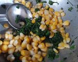 A picture of step 5 of Corn Methi curry.