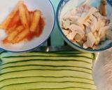 小黃瓜雞絲卷的食譜步驟1照片