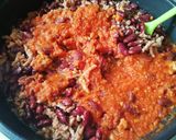 Foto del paso 3 de la receta: Enchilada picante de frijoles, carne y queso🔥
