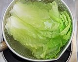 Foto langkah ke 1 dari resep Sawi Putih Gulung Isi Ayam.