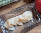 A picture of step 2 of Fall Scallop Crudo.