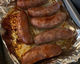 A picture of step 3 of Creamy wholegrain mustard and sausage pasta.