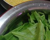 A picture of step 1 of Palak mung dal.