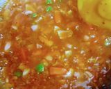 A picture of step 8 of Manchurian Chaat.