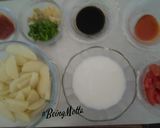 A picture of step 3 of Kapi Cho Potatoes.