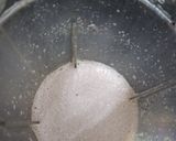 A picture of step 1 of Snickers chocolate Milk shake.