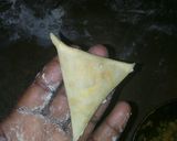 A picture of step 10 of Scramble egg filled samosas.