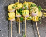 A picture of step 4 of Paneer tikka (dry).