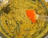 A picture of step 8 of Dahi Bhindi.