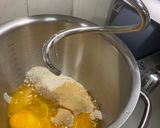A picture of step 1 of Spelt Butterkuchen (German yeasted butter cake).