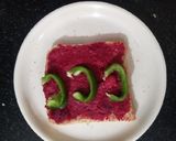 A picture of step 3 of Beet Hummus Sandwich.