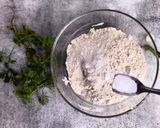 A picture of step 1 of Aloo ke parathe.