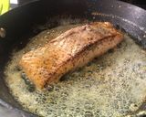 Foto del paso 8 de la receta: Salmón Sobre una cama de Fettuccine Alfredo al estilo Sonorense