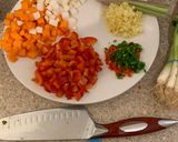 A picture of step 1 of Chicken Noodle Broth.