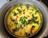 A picture of step 2 of Dhokla Pizza.