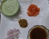 A picture of step 2 of Raita chaat.