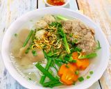 Hình bước làm 3 của món Bánh Canh Sườn + Bò Viên