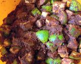 A picture of step 3 of Mango Pickle/ Avakaya.