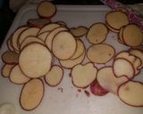 A picture of step 1 of Scalloped potatoes with onions.