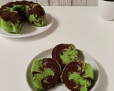 Foto langkah ke 10 dari resep Bolu Kukus Marmer Pandan Cokelat.