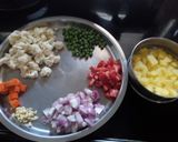 A picture of step 1 of Pavbhaji bowls.