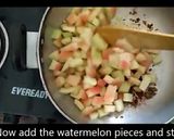 A picture of step 2 of Tarbuj ke chilke ki sabji watermelon rind.
