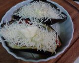 Foto del paso 6 de la receta Berenjenas rellenas con salsa italiana de aceitunas y huevo secreto