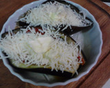 Foto del paso 6 de la receta: Berenjenas rellenas con salsa italiana de aceitunas y huevo secreto