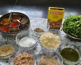 A picture of step 1 of Zhanzhanit Besan Kothimbir Vadi.