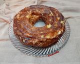 A picture of step 6 of Cheese Pie Soufflé in a Bundt Pan.