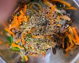 A picture of step 5 of Korean Noodle ‘Japchae’ 잡채.