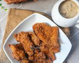 Foto langkah ke 10 dari resep ✨Chicken Schnitzel Pedas With Mushroom Sauce✨.