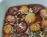 A picture of step 3 of Badhusha (sweet).