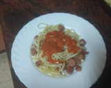 Foto del paso 2 de la receta: Pasta frita y salteada con bacon, salchicha y tomate