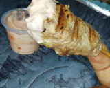 A picture of step 4 of Meat kofta with naan bread.