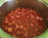 Lecsós, virslis tarhonya recept fázis 2 fotója