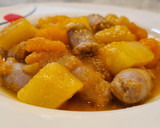 Foto del paso 5 de la receta: Salchichas guisadas con patatas y calabaza al tandoori masala