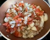 A picture of step 3 of Shrimp with String Beans.