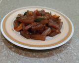 Foto langkah ke 4 dari resep Kulit sapi tumis cabe ijo.
