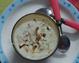 A picture of step 5 of Jawe ki Kheer with Dry fruits.