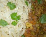 A picture of step 6 of Macaroni & minced meat plus potatoes & peas Recipe.